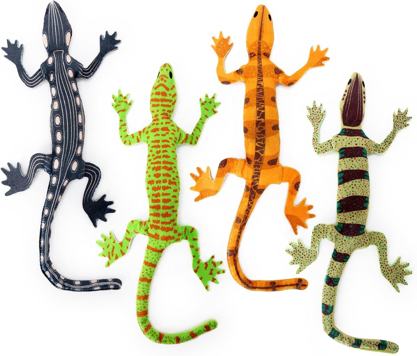 4 Pack Lizard Catnip Toys Chew Bite Resistant Toys for Indoor Cats Boredom Relief Teeth Cleaning Interactive Funny Cute Kitten Cat Lover Gifts