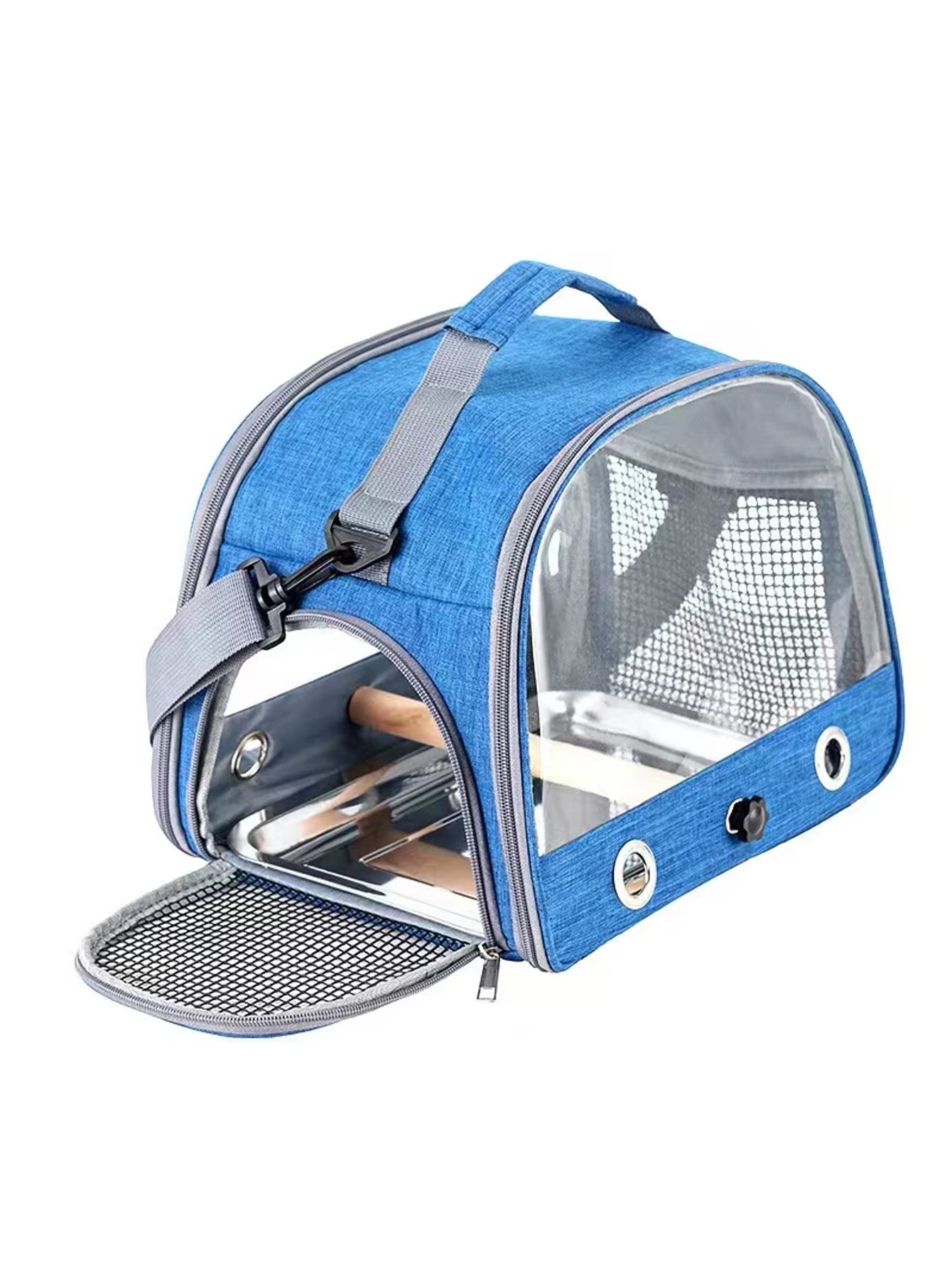 Bird Travel Carrier with Stand Perch, Breathable Bird Carrier Cage Parrot Carrier for Hiking