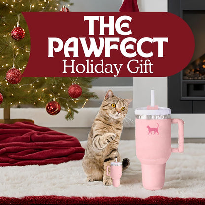 Kitty Cup Catnip Toy - Christmas & Birthday Cat Gift Toy with Catnip & Crinkle, Funny Stocking Stuffer for Girl Indoor Kitten (Pink Peach Dust)