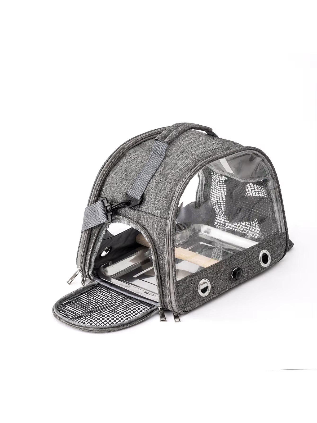 Bird Travel Carrier with Stand Perch, Breathable Bird Carrier Cage Parrot Carrier for Hiking