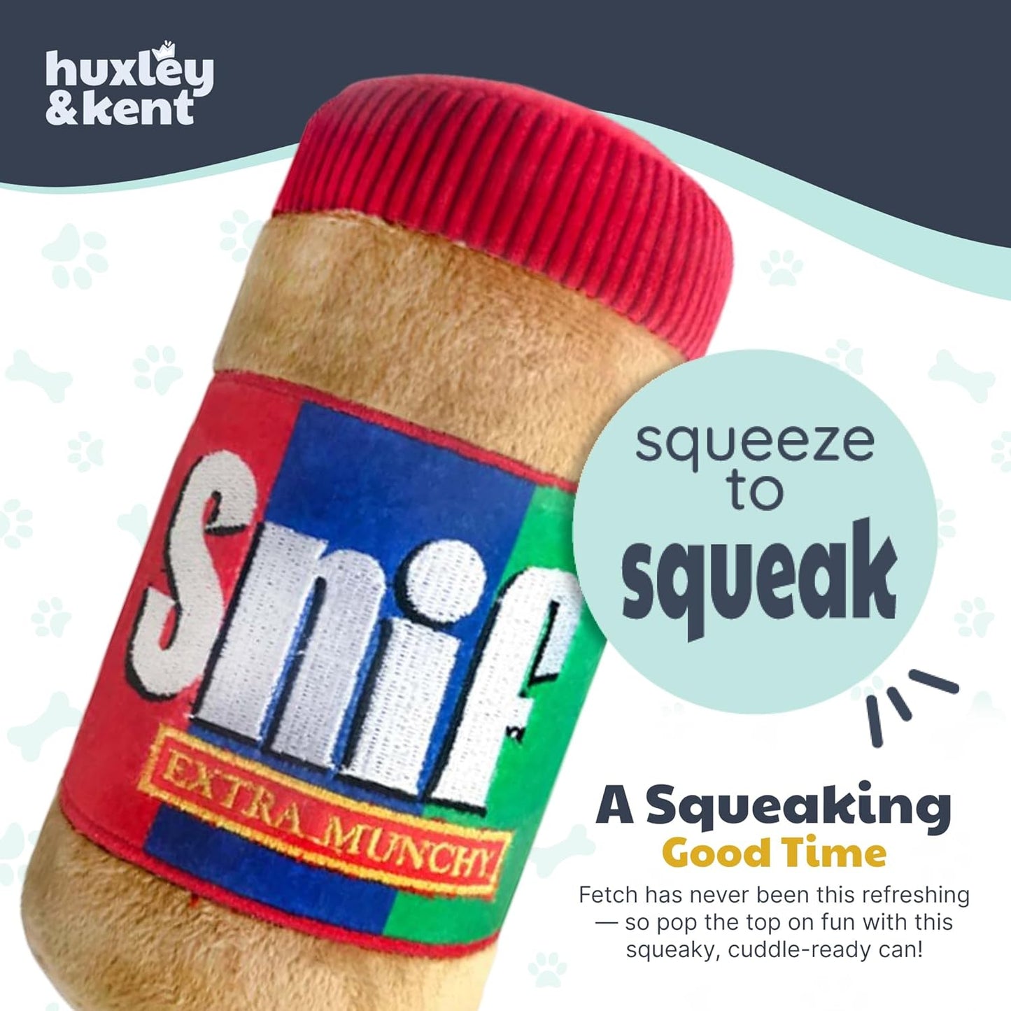 Funny Dog Toy W/Squeaker – Power Plush Squeaky Dog Toys for Small, Medium & Large Dogs – Soft Stuffed Animal for Indoor Play & Fetch - Snif, Small