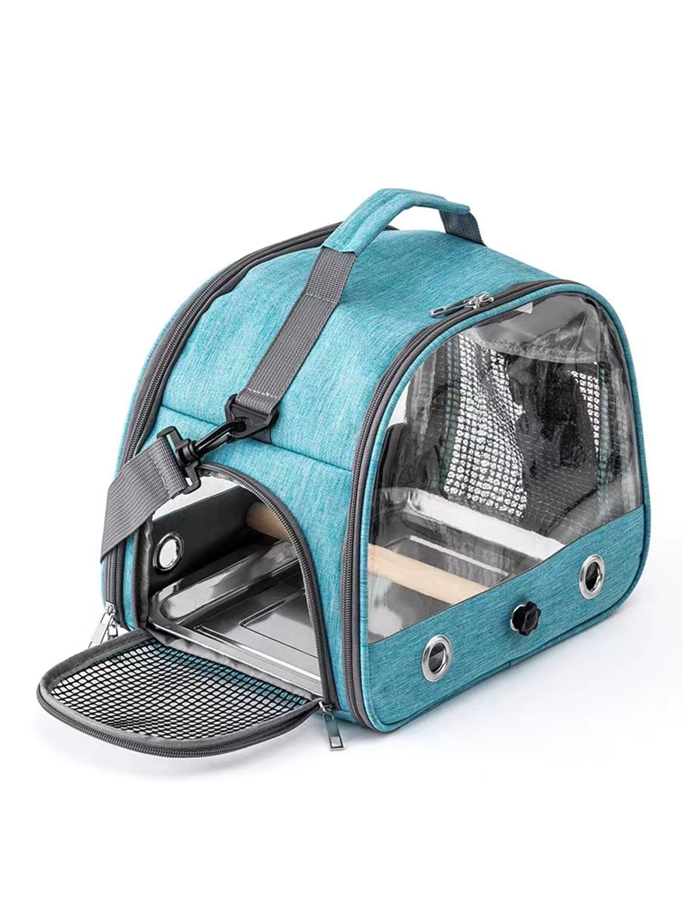 Bird Travel Carrier with Stand Perch, Breathable Bird Carrier Cage Parrot Carrier for Hiking