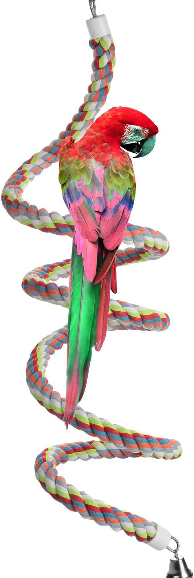 Bird Perch, Parrot Toys 94.5 Inch Climbing Ropes Bungee Bird Toys