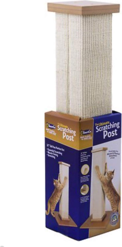 Ultimate Scratching Post – Beige, Large 32 Inch Tower - Sisal Fiber