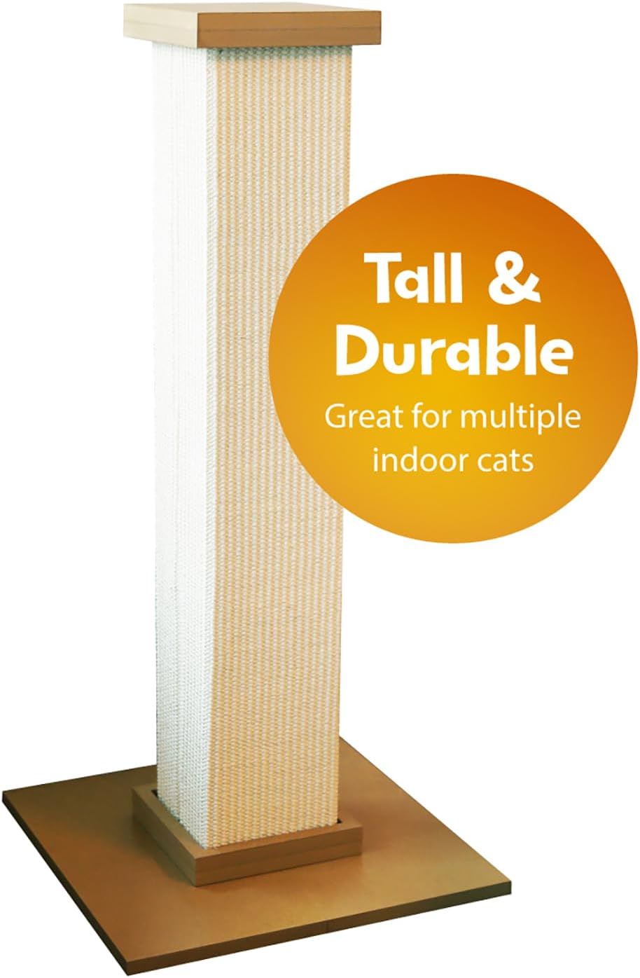 Ultimate Scratching Post – Beige, Large 32 Inch Tower - Sisal Fiber