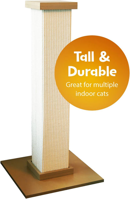 Ultimate Scratching Post – Beige, Large 32 Inch Tower - Sisal Fiber