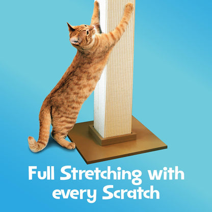 Ultimate Scratching Post – Beige, Large 32 Inch Tower - Sisal Fiber