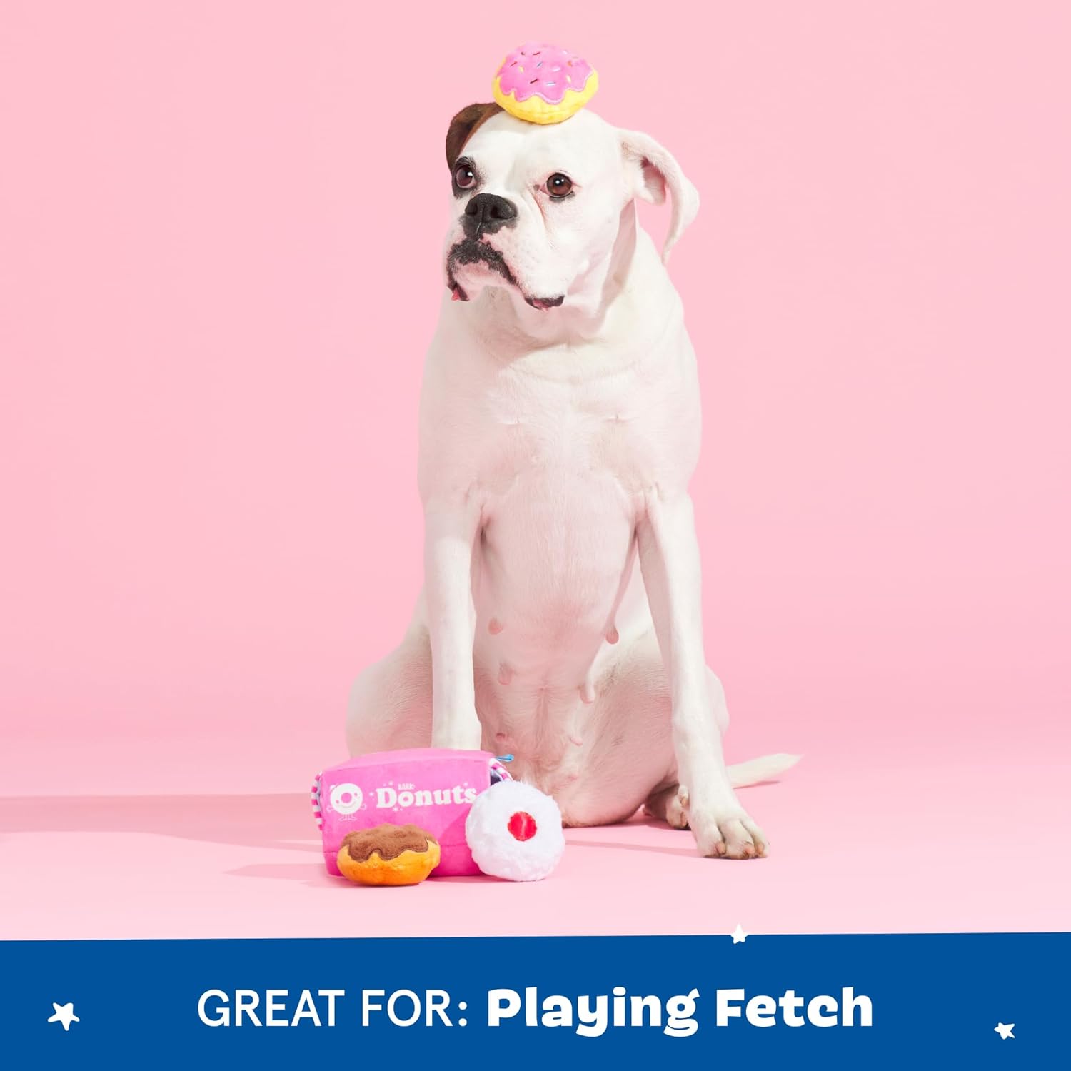 Barker’S Dozen Donuts Plush 4 in 1 Multi Part Interactive Dog Toy for Dogs & Puppies – Small