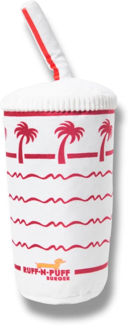 Palm Cup Dog Toy - Parody Plush Squeaky Crinkle Pet Toy - Puppy Toys Dog Birthday