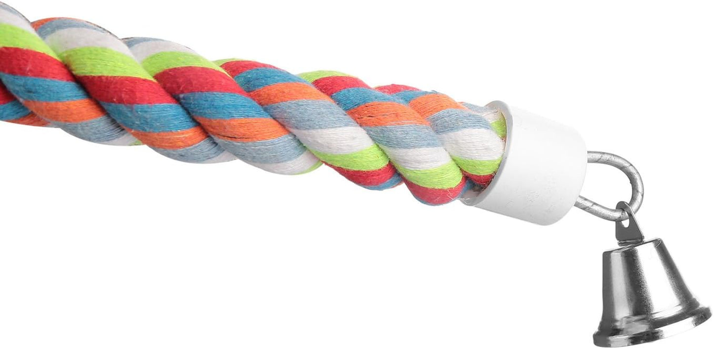 Bird Perch, Parrot Toys 94.5 Inch Climbing Ropes Bungee Bird Toys