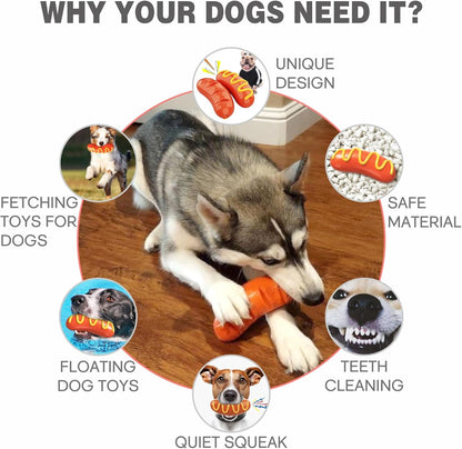 Dog Chew Toys for Aggressive-Chewers - Indestructible Dog Toy for Aggressive Chewer，Tough Chew Toys for Dogs （Rubber）