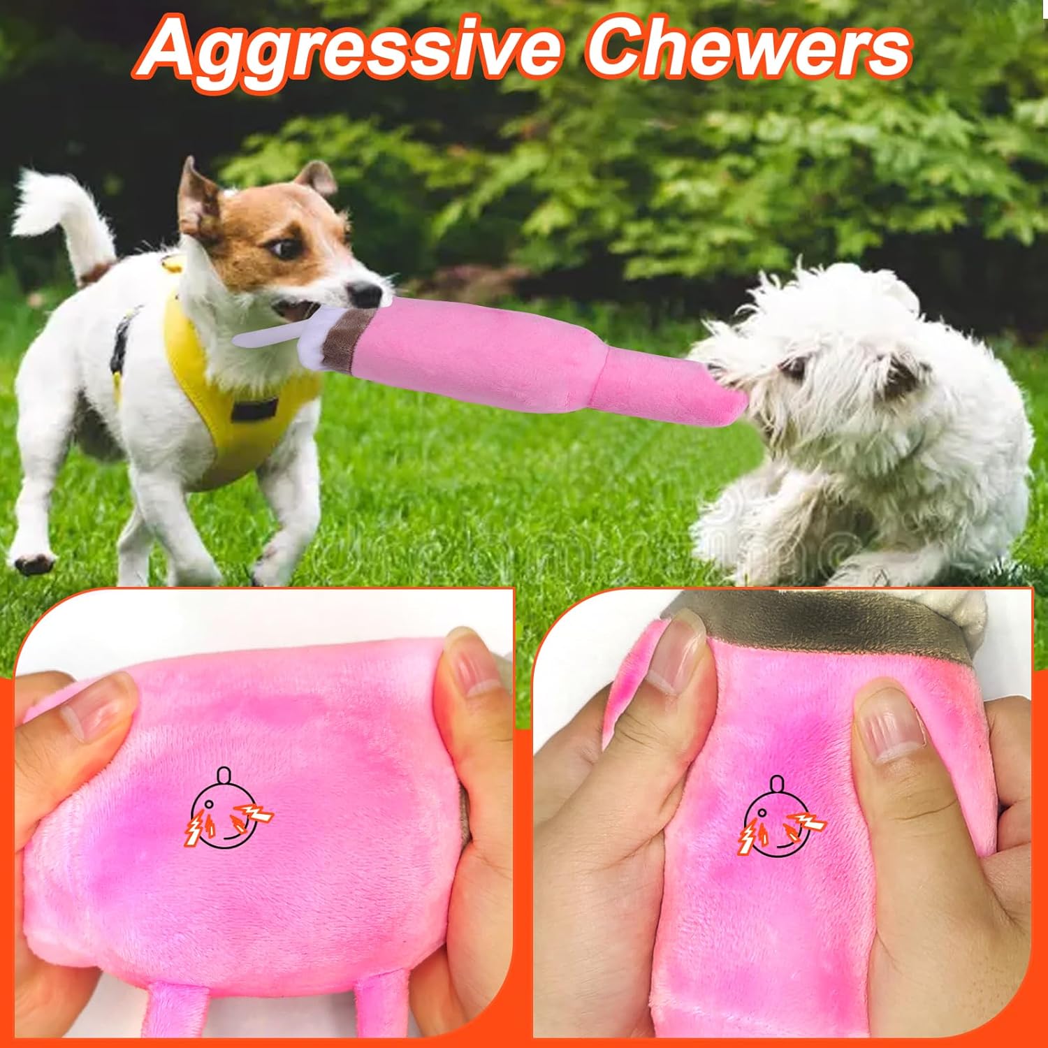 Cute Squeaky Dog Toys Cup, Dog Birthday Toy for Aggressive Chewers, Safety Design Dog Toys for Small/Medium/Large Dog Exercise and Accompany(Pink)