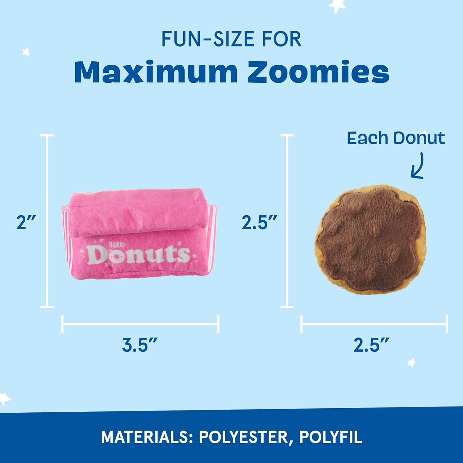Barker’S Dozen Donuts Plush 4 in 1 Multi Part Interactive Dog Toy for Dogs & Puppies – Small
