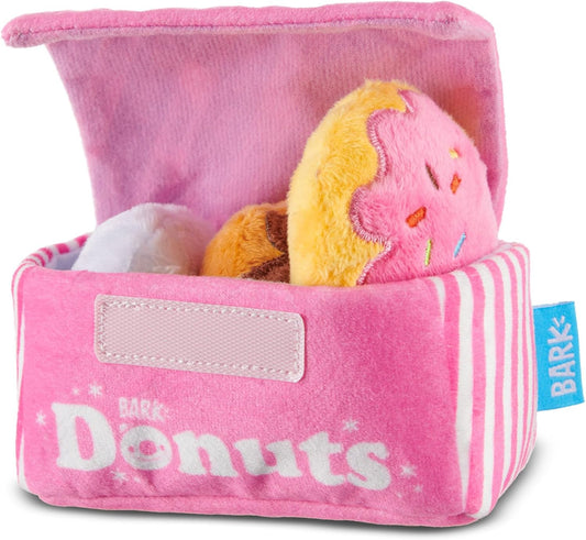 Barker’S Dozen Donuts Plush 4 in 1 Multi Part Interactive Dog Toy for Dogs & Puppies – Small