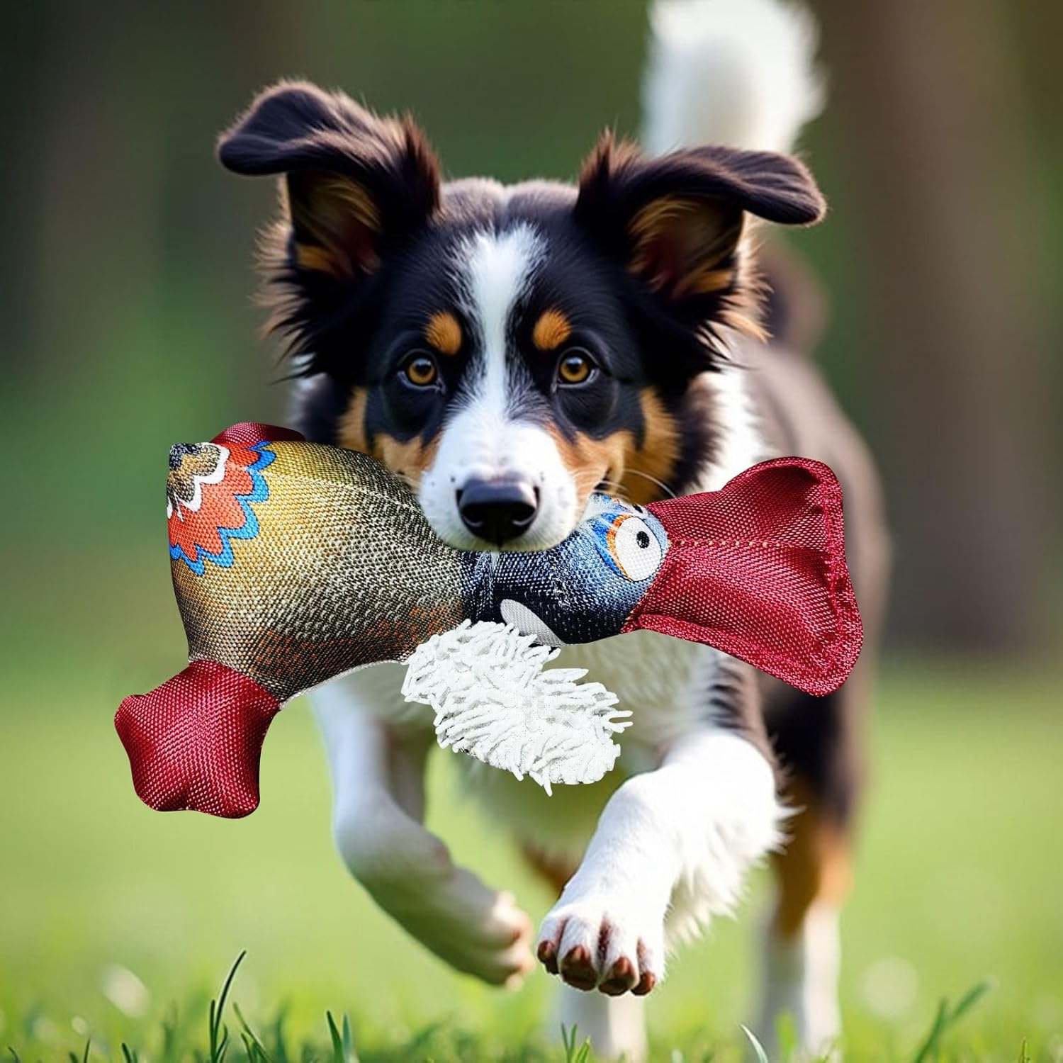 Dog Toy Duck with Squeaker, Best Pet Supplies Crinkle Dog Toy for Small, Medium, and Large,Indoor and Outdoor Dog Interactive Play, Chewing Toys(Red-Billed Duck