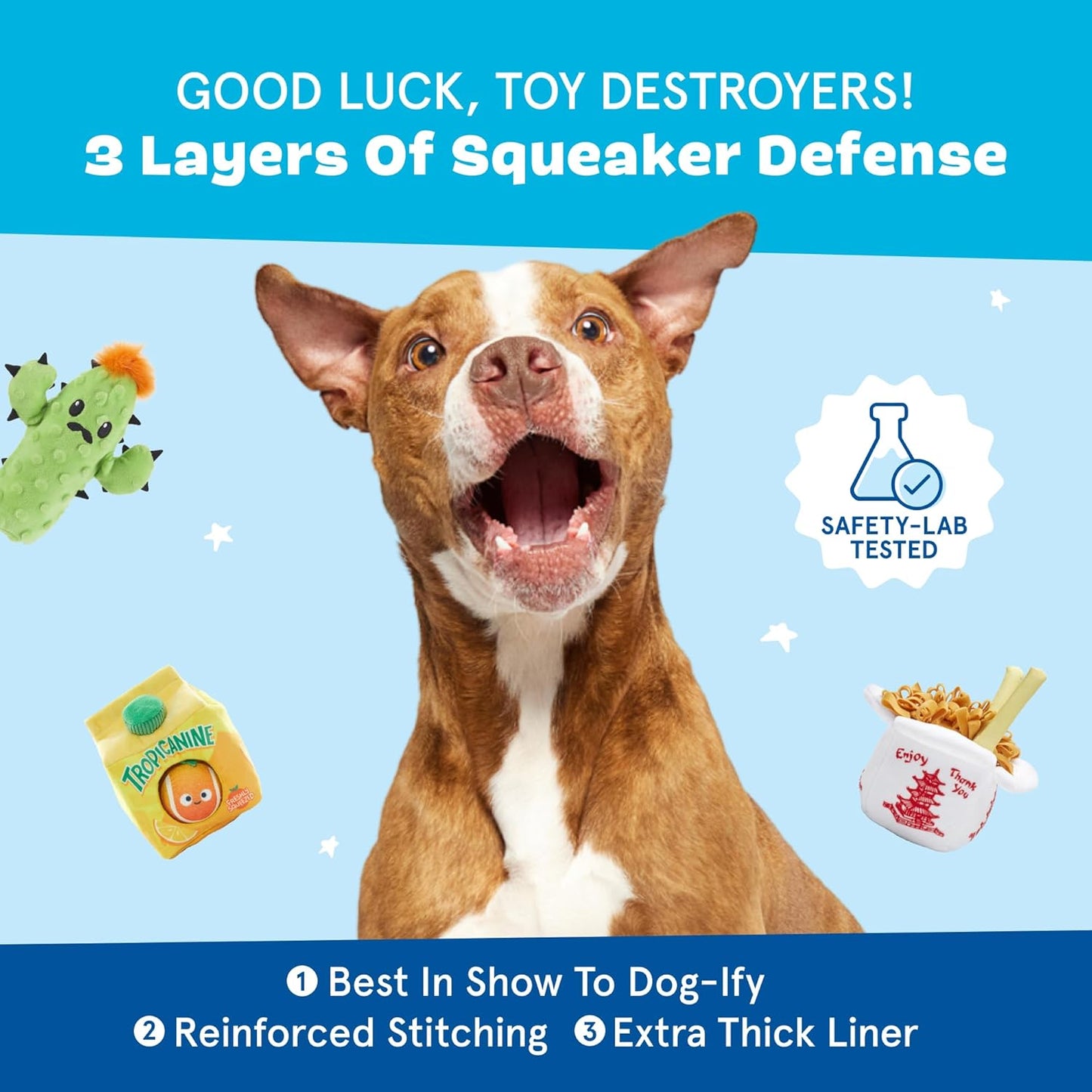 Barker’S Dozen Donuts Plush 4 in 1 Multi Part Interactive Dog Toy for Dogs & Puppies – Small