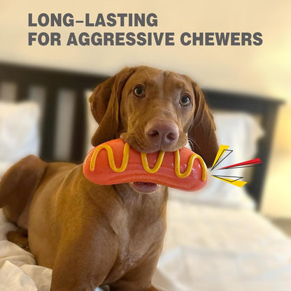 Dog Chew Toys for Aggressive-Chewers - Indestructible Dog Toy for Aggressive Chewer，Tough Chew Toys for Dogs （Rubber）
