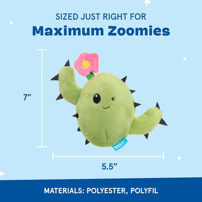 Consuela the Cactus 2-In-1 Interactive Plush Dog Toy - Squeaky Dog Chew Toy with Crinkle Layers - for Large Dogs and Puppies