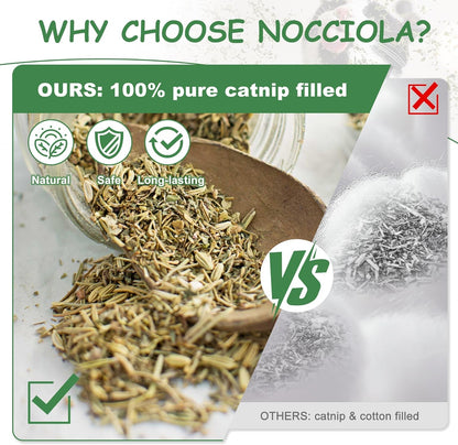 Organic 3 Pack Catnip Toys for Cats, Funny Cat Toys Filled with 100% Pure Organic Catnip, Safe Kitten Teething Chew and Kicker Toys, Stress Relieving Fun for Indoor Cats