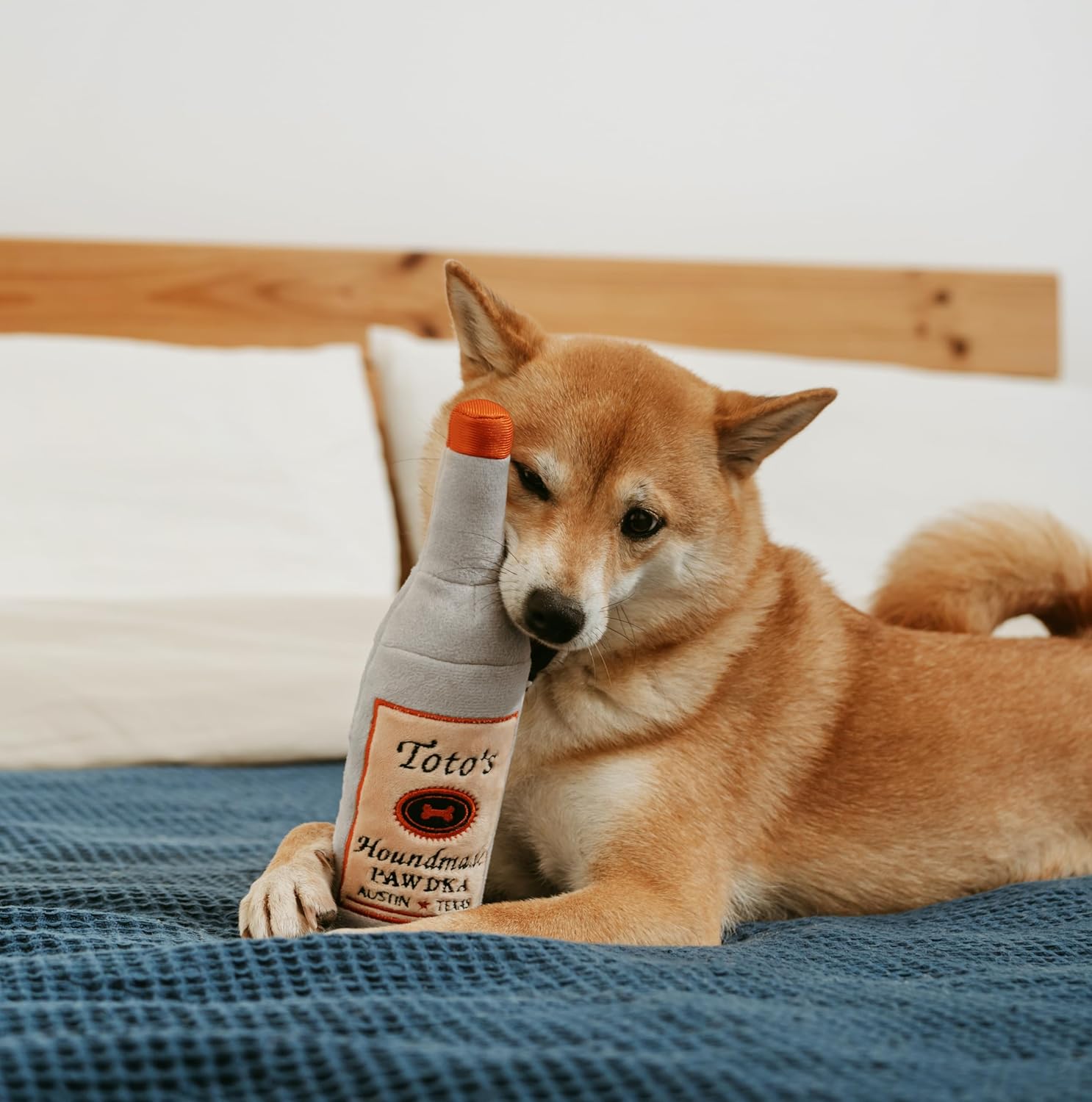 Toto'S Plush Squeaky Crinkle Dog Toy - Funny Dog Gifts for Medium, Small and Large Dogs - Cute Stuffed Toys for Dog Birthdays