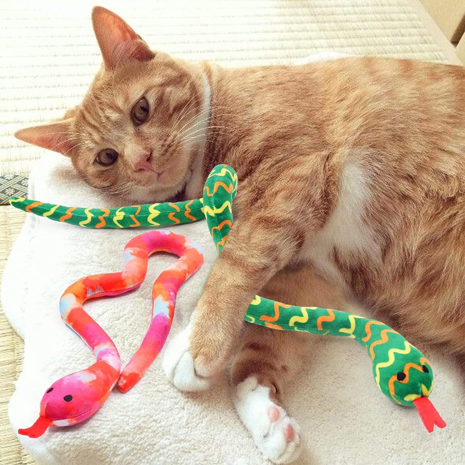 Snake Catnip Toys Kitten Supplies Interactive Catnip Toys for Indoor Cats Snakes Cat Toy Novelty Gift for Cat Lovers Dental Health Chew Catnip Toy for Cats Set of 3