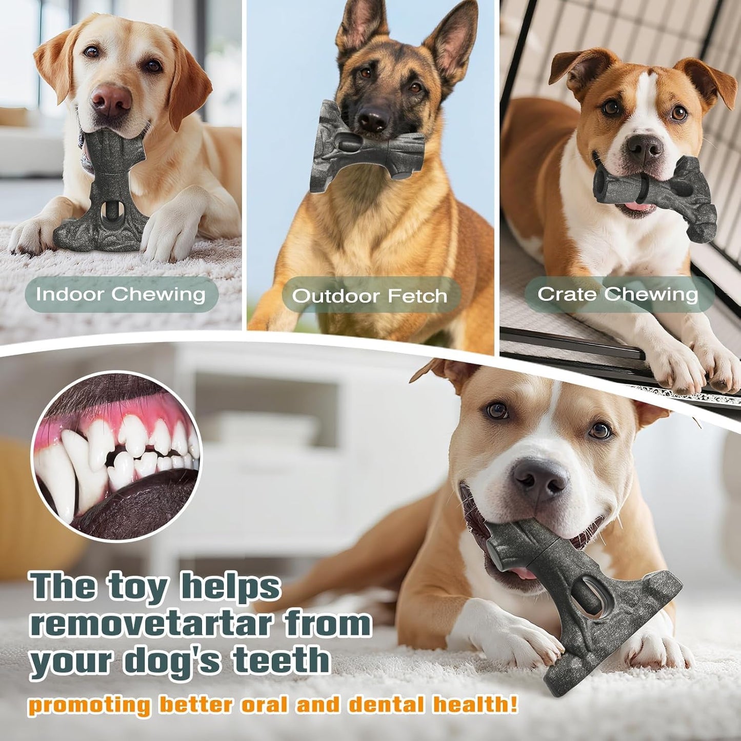 Bully Stick Holder & Frozen Snack Toy 2-In-1 for Large Aggressive Chewers, Durable Dog Chew Toy Reduces Anxiety & Prevents Choking, Bpa-Free