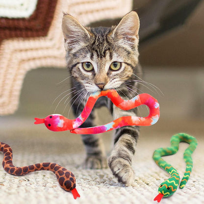 Snake Catnip Toys Kitten Supplies Interactive Catnip Toys for Indoor Cats Snakes Cat Toy Novelty Gift for Cat Lovers Dental Health Chew Catnip Toy for Cats Set of 3
