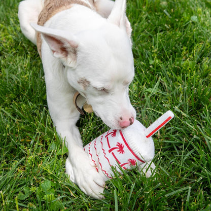 Palm Cup Dog Toy - Parody Plush Squeaky Crinkle Pet Toy - Puppy Toys Dog Birthday