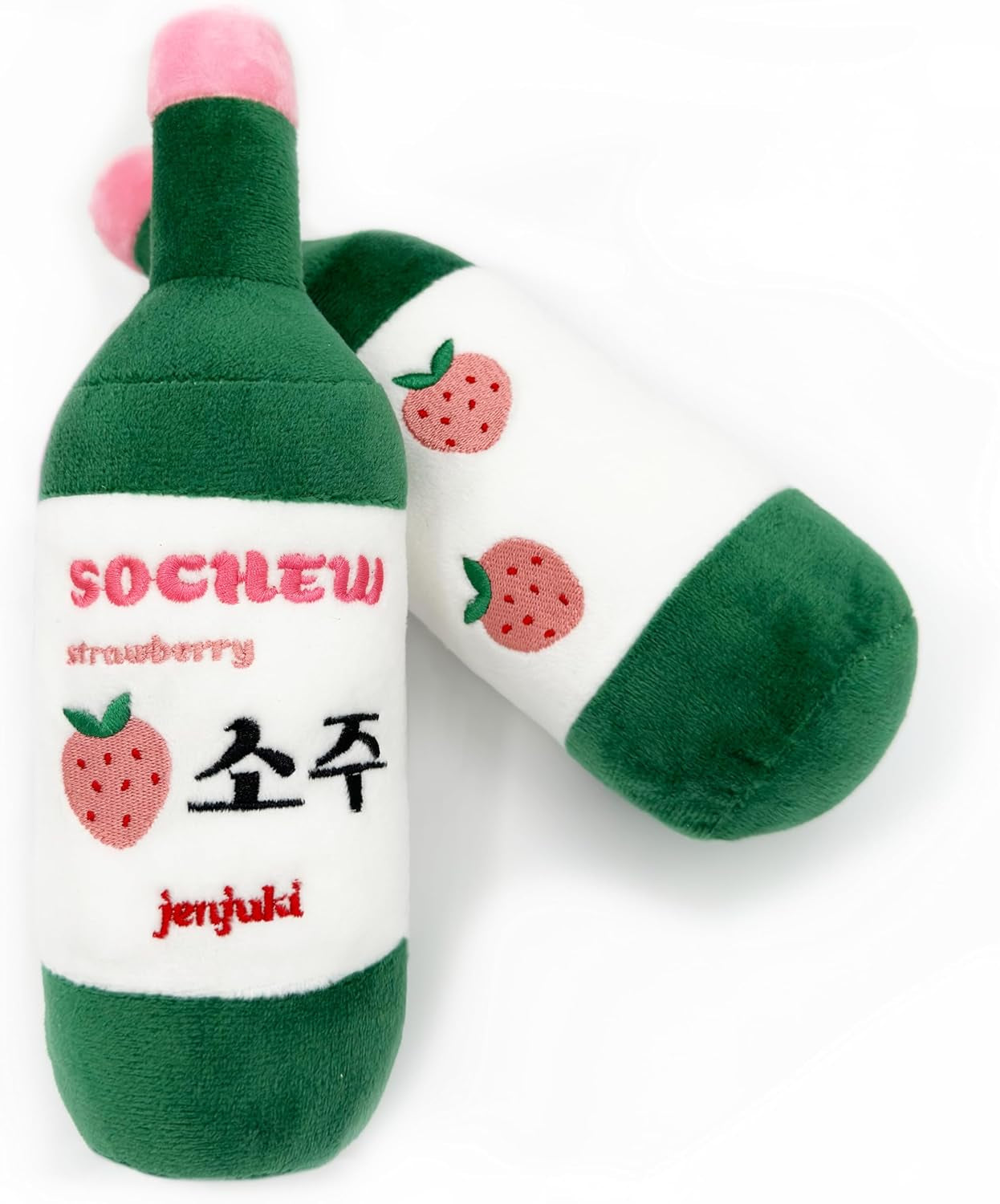 Sochew Soju Pet Toy with Squeaker (Strawberry)
