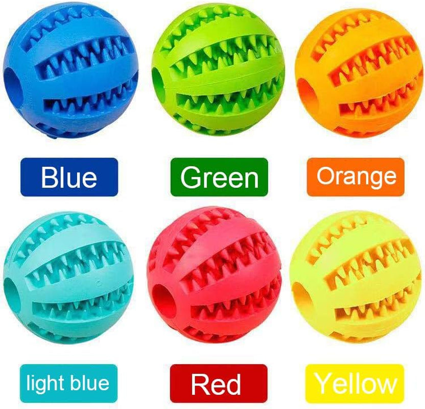 2 Pack Dog Toy Ball - Nontoxic Bite Resistant Teething Toys for Small/Medium/Large Dog and Puppy Cat, Dog Pet Food Treat Feeder Chew Tooth Cleaning Exercise Game IQ Training