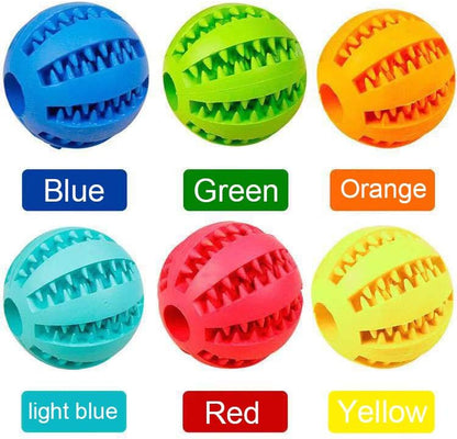 2 Pack Dog Toy Ball - Nontoxic Bite Resistant Teething Toys for Small/Medium/Large Dog and Puppy Cat, Dog Pet Food Treat Feeder Chew Tooth Cleaning Exercise Game IQ Training
