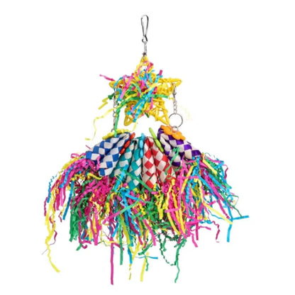 1PC Parrot Toy Biting Toy Drawing Toy Finger Set Sichuan Pepper Wood Paper Silk Weaving Tube Toy Set