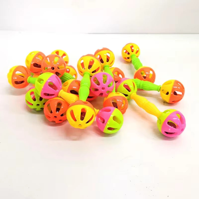 Parrot Toy Creative Rattle Bite Resistant Bird Bite Toy Double-Head Bell Ball Toy Parrot Training Toy Bird Toys Bird Toys