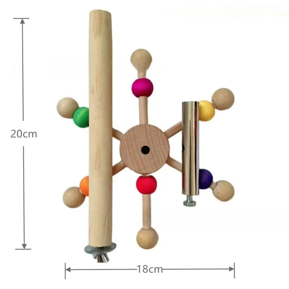 1PC Parrot Toy Biting Toy Drawing Toy Finger Set Sichuan Pepper Wood Paper Silk Weaving Tube Toy Set