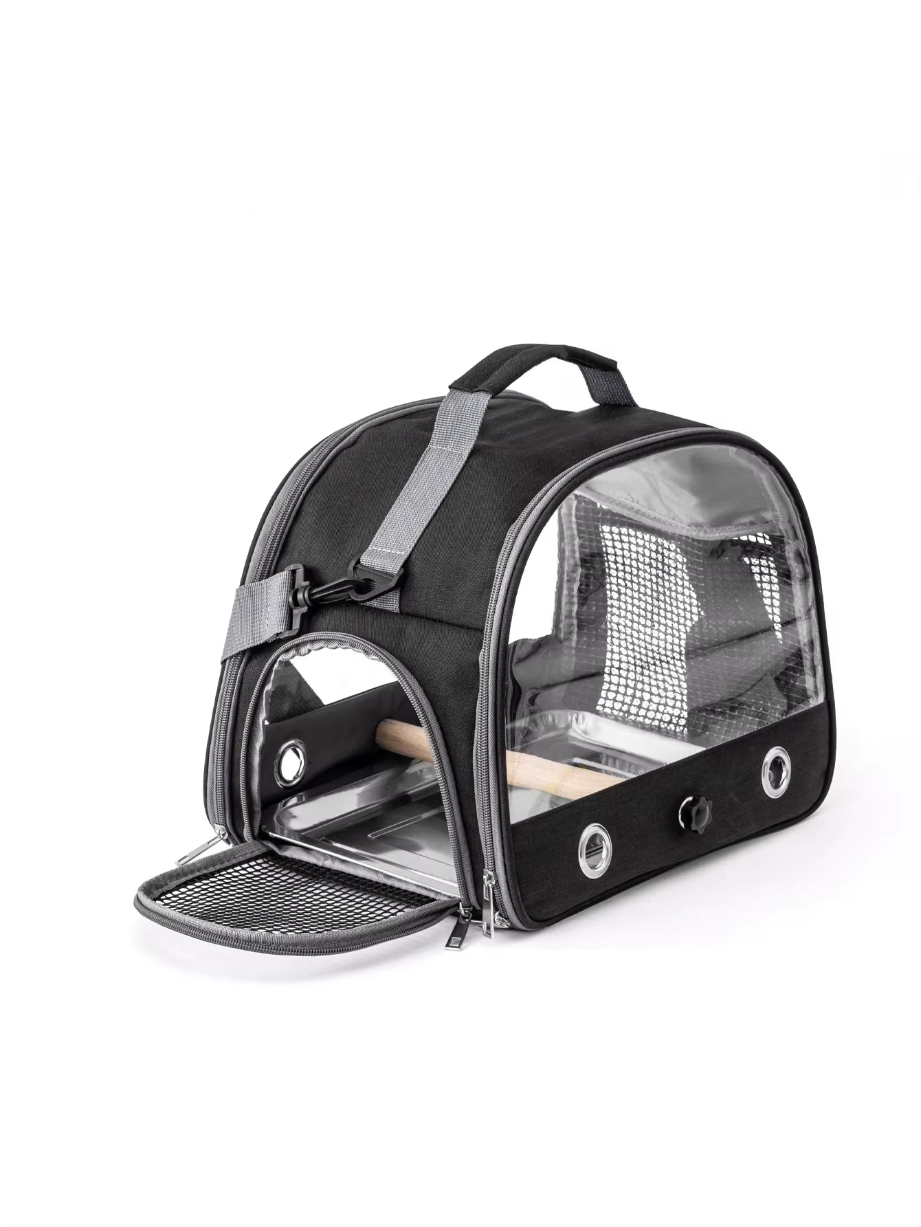 Bird Travel Carrier with Stand Perch, Breathable Bird Carrier Cage Parrot Carrier for Hiking