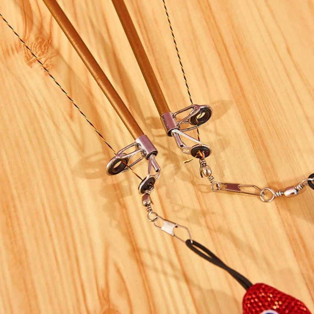 Interactive Cat Toy,Retractable Cat Wand Toy Cat Plush Teaser Wand with Interactive Telescopic Cat Fishing Pole Toy